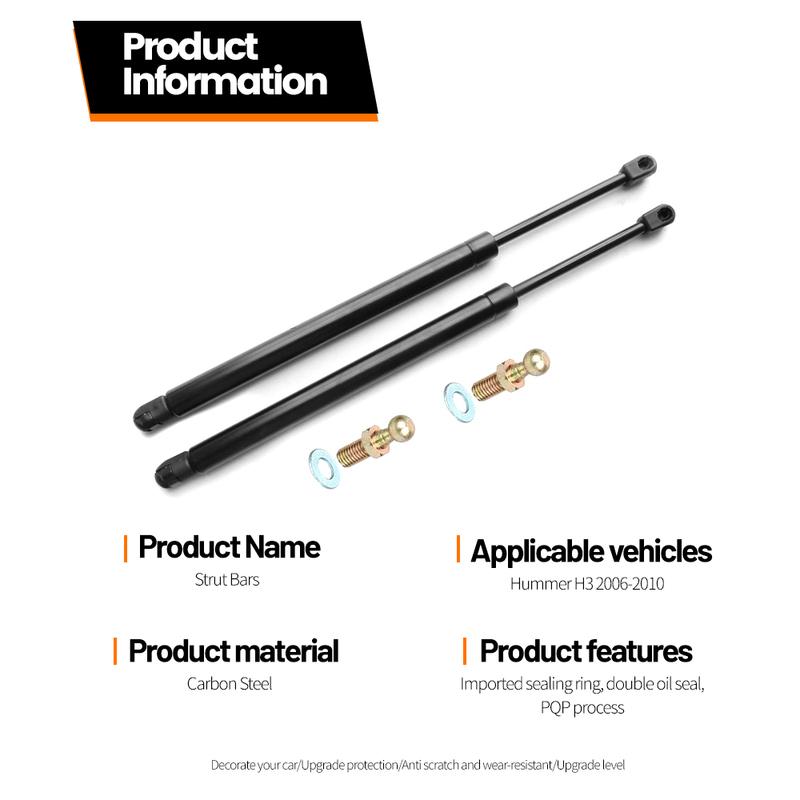 Front Bonnet Hood Strut For Hummer H3 2006-2010 2pcs Lift Support Bars Gas Spring Dampers Engine Cover Rod 25794896 PM3171