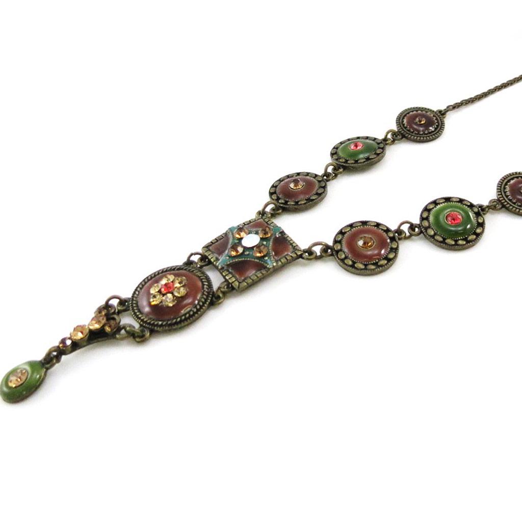 Les Trésors De Lily [E5699] - Дизайнерское колье 'Selma' коричневый/зеленый/зелено-коричневый