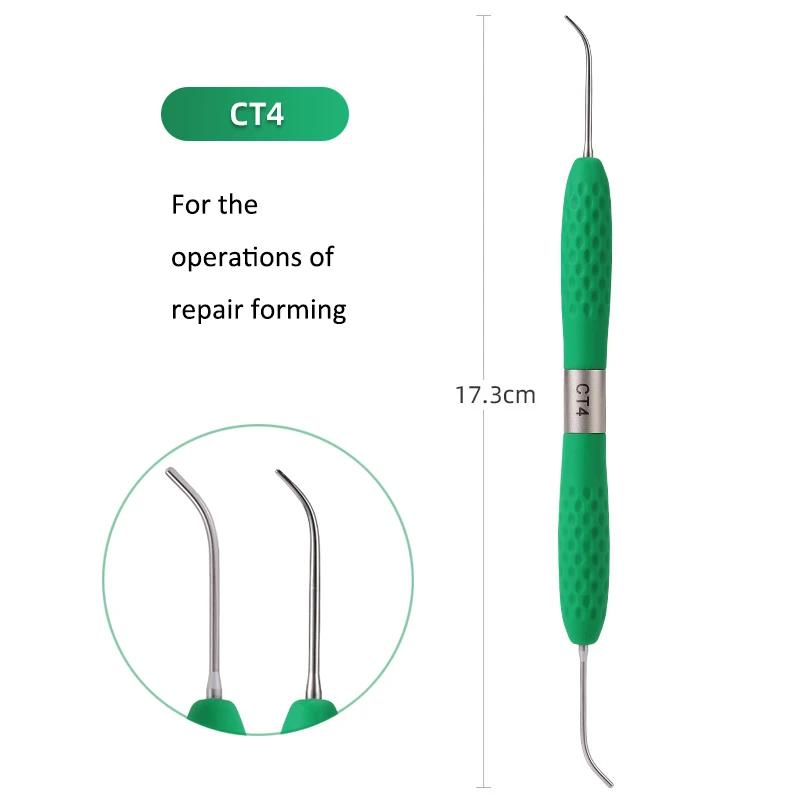 7 шт./набор Стоматологический набор для пломбирования смолой Пластиковый Дресер с силиконовой ручкой Набор для эстетической реставрации Инструмент шпатель для смолы