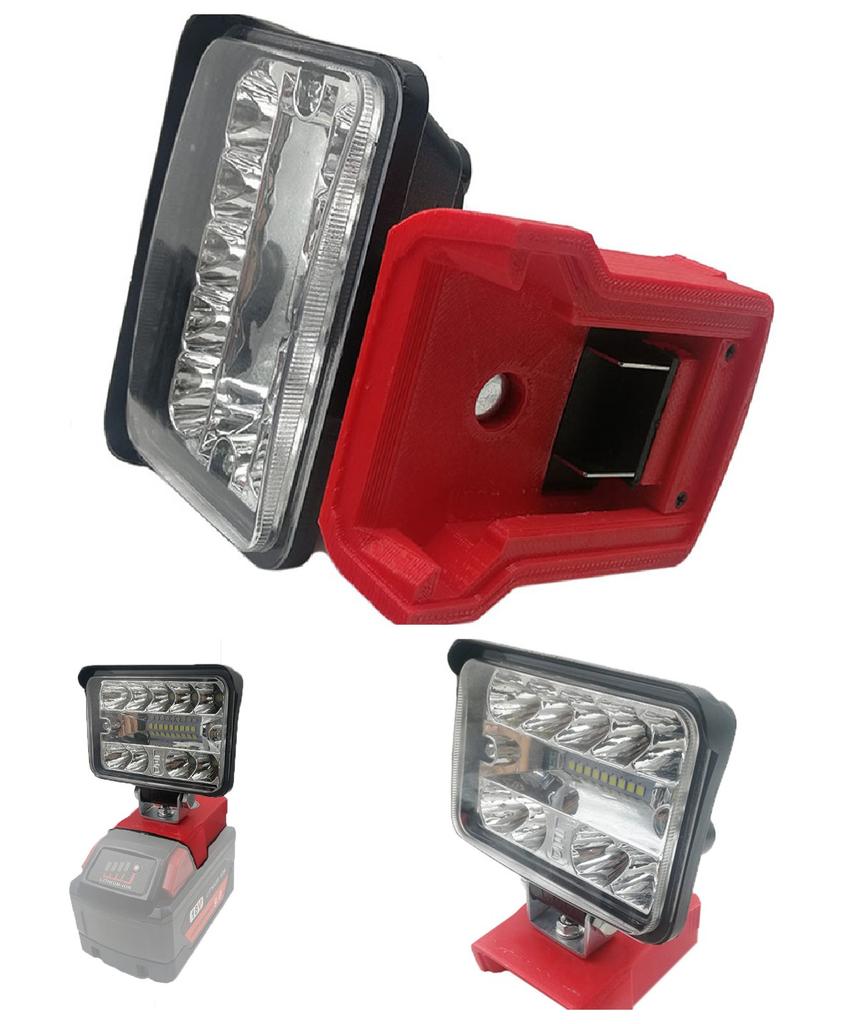 Wireless LED Work Light 3inches 18LED 2800LM 54W For Milwaukee Cordless M18 18V