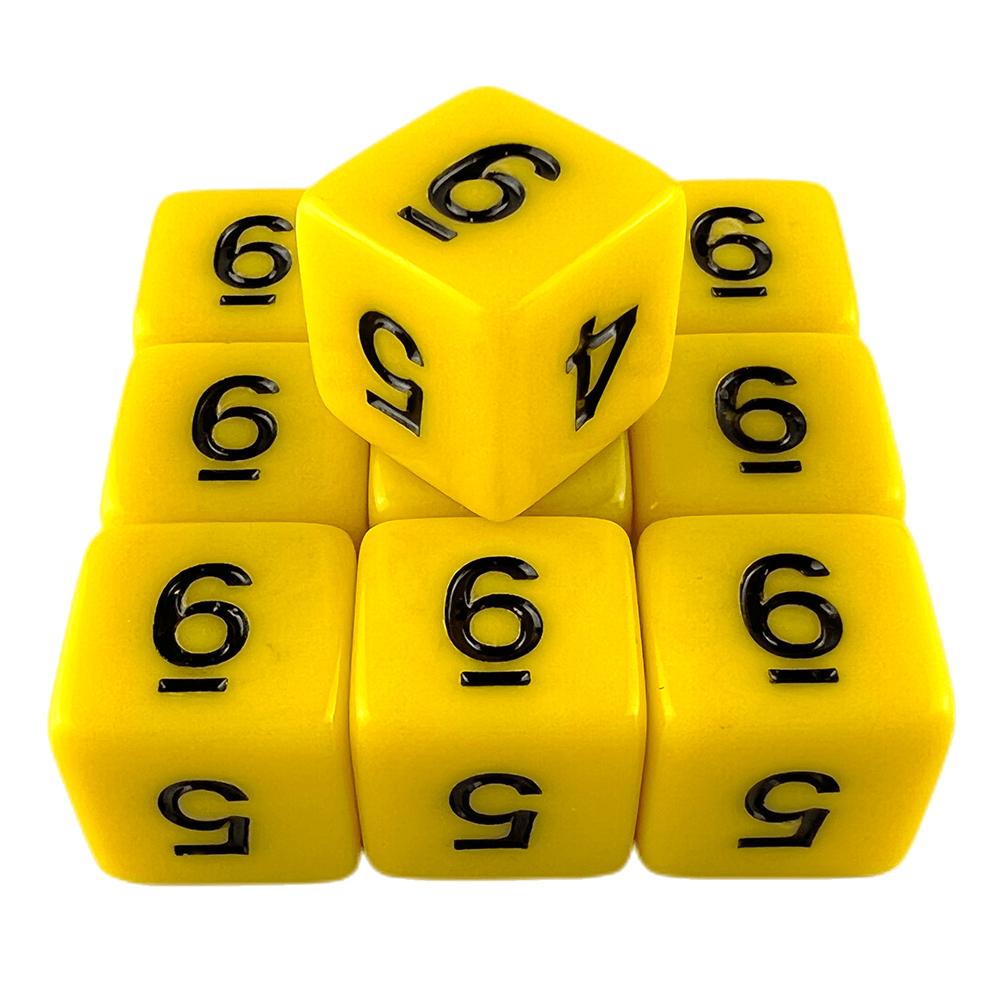 Многогранные игральные кости 10 шт. 6-гранные игральные кости цифровые игральные кости для ролевой игры DND настольные игровые аксессуары