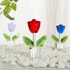 Captivating Crystal Tulips Sculpture Glass Miniature Flower Decorative Figurine Ornament for Valentines Day Gift Giving