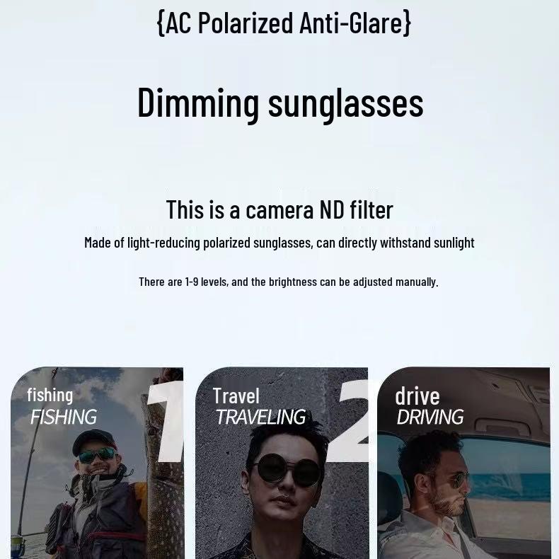 Полностью ручной работы поляризационный ND2-400 9-стоповый регулируемый фильтр нейтральной плотности солнцезащитные очки