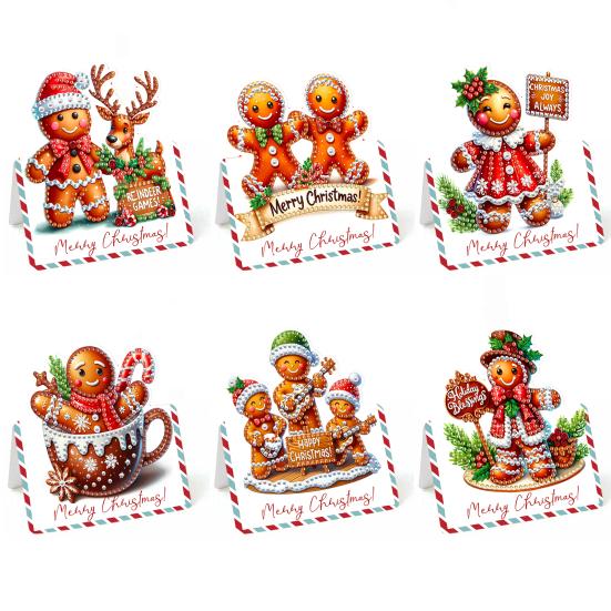 Набор для рисования стразами своими руками, 6 шт., поздравительная открытка с гномом на день рождения, 5D-искусство стразами, открытки на день рождения для взрослых, детей, подарки на годовщину, праздник