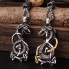 Хип-хоп Мужское креативное ожерелье с подвеской из нержавеющей стали, Персонализированная властная подвеска в виде дракона викинга из титановой стали