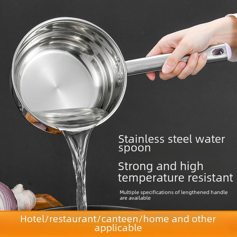 Многофункциональная кухонная ложка из нержавеющей стали с длинной ручкой для воды и супа
