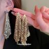 Серебряная игла треугольные блестящие неправильные серьги персонализированный преувеличенный дизайн металлические пусеты серьги модные серьги для commuters