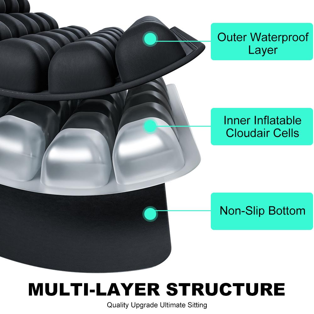 Надувная подушка для сиденья 3D воздушные подушки дорожная подушка портативная воздушная подушка надувная подушка для стула с сумкой для хранения против пролежней