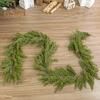 Рождественская гирлянда из искусственной зелени, гирлянда из лозы, зимнее украшение из искусственной сосновой лозы для каминной полки, лестницы, стола, декор