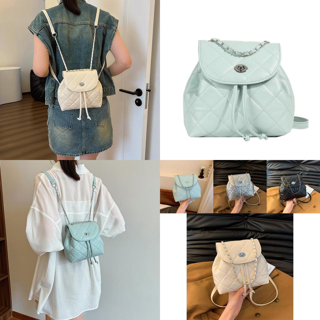Stylish 2024 Spring Season Black Quilted Chain Strap Shoulder Bag For Casual Wear