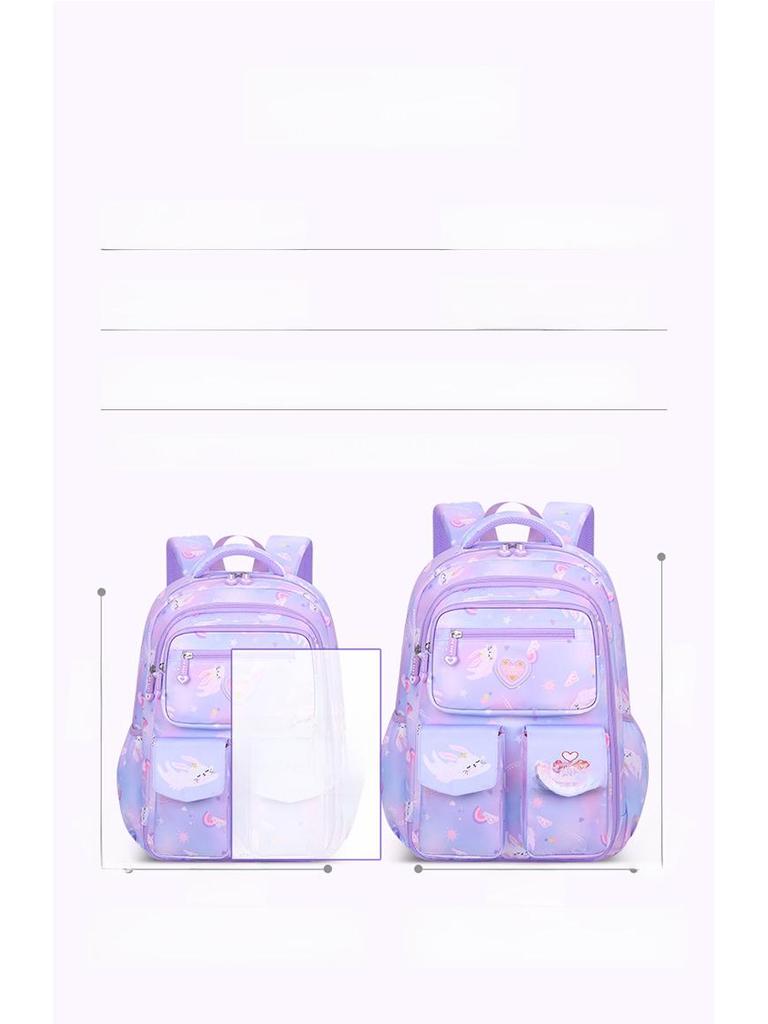 Легкий рюкзак с рисунком градиента для девочек 1-6 классов