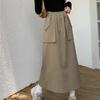 Новая корейская версия объемной юбки-мешка для женщин с эластичной талией и утягивающей длинной юбкой А-силуэта