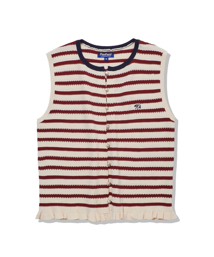 PENFIELD Women'S Knit Frill Sleeveless Ivory_Fs2Ne62F