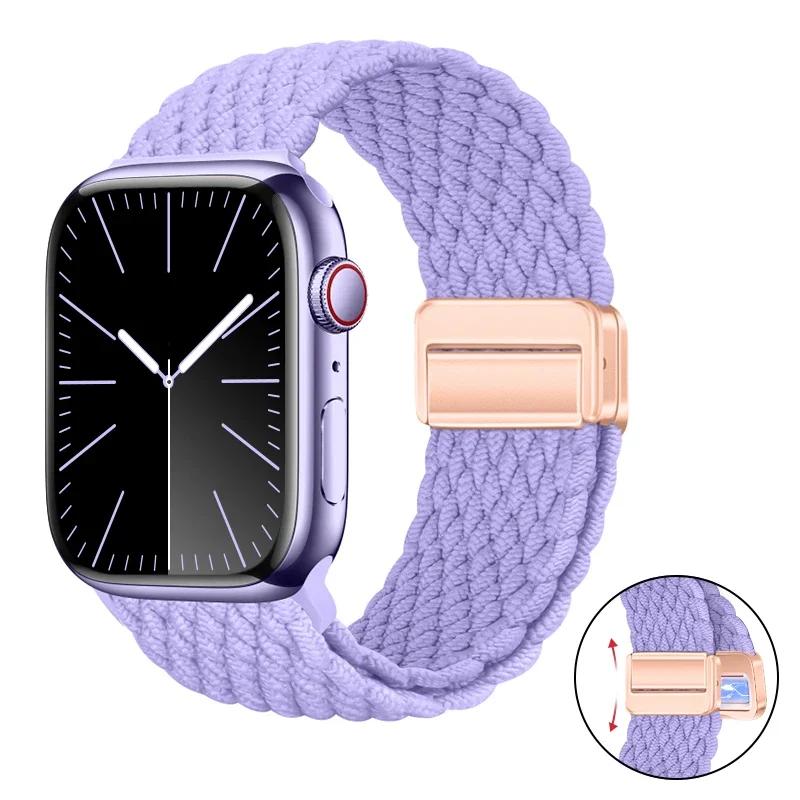 Нейлоновый браслет для Apple Watch ремешок 10 9 8 7 46мм 42мм 45мм 41мм Ultra 2 49мм Ремешок для iWatch Серии 6 5 4 3 SE 44мм 40мм Ремешок