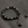 Персонализированный модный ретро блок серии ручная цепочка вулканический обсидиан плетение регулируемый браслет украшения подарок