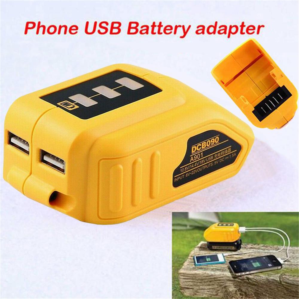 12В-18В USB Зарядное устройство Источник питания Адаптер для литий-ионного аккумулятора Для DEWALT DCB090