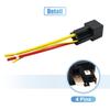 uxcell Relay Socket Car Relay JD-1912 SPST 4 Pole 80A DC12V Car Wire Bundle Socket with Plug Pack of 3