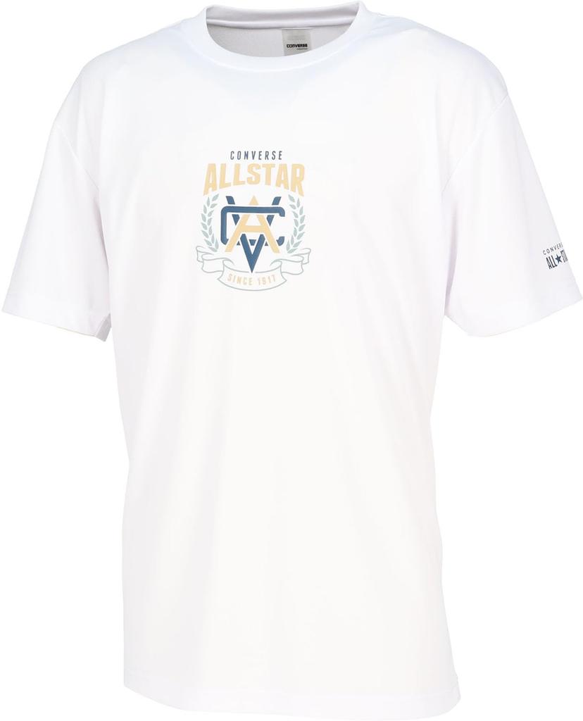Converse CB251355 Баскетбольная футболка с коротким рукавом с принтом, белая футболка