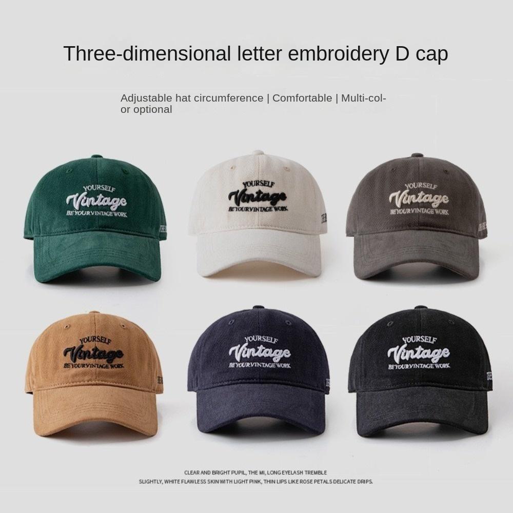 Letter Embroidered Baseball Cap Adjustable Peaked Cap Unisex Sun Hat Outdoor Sports