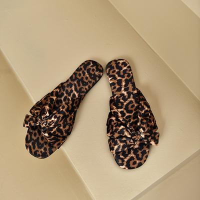 Женские тапочки, балетки, летние, новые, горячая распродажа, круглый носок, леопардовый принт, модные и сексуальные женские тапочки-слипоны