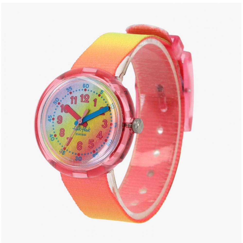 Flick Flack Fpnp110 Color My Life Shades Of Rainbow Kids Nato Watch
