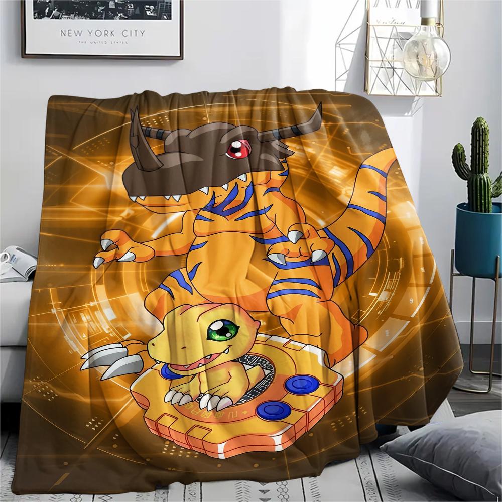Digimon Agumon Theme Blanket, Digimon Fan Soft Throw, Ideal Gift