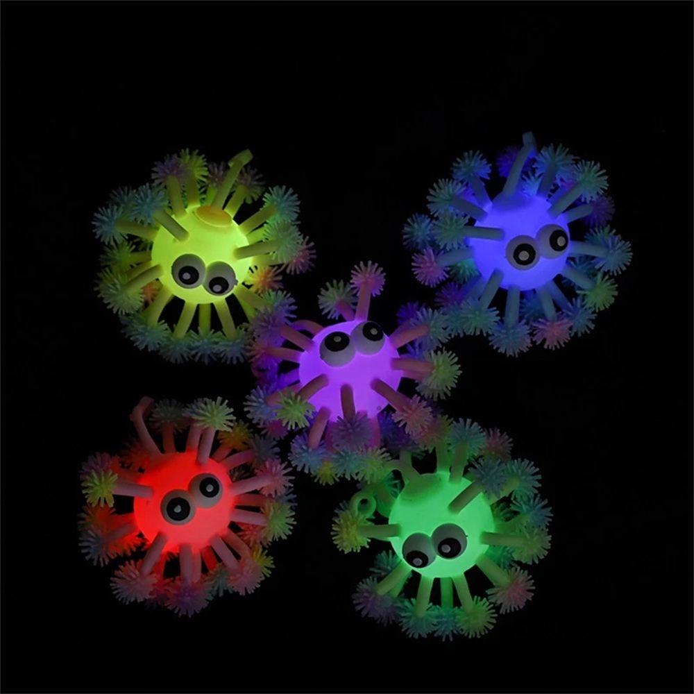 Glowing Anti Stress Decompression Hedgehog Glow Flash Ball Ball Kids Toy Squeeze Balls Fidget Toys