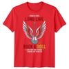 Wild Free Long Live Rock Roll Guitar Wings Unisexs Rock Music Tshirt