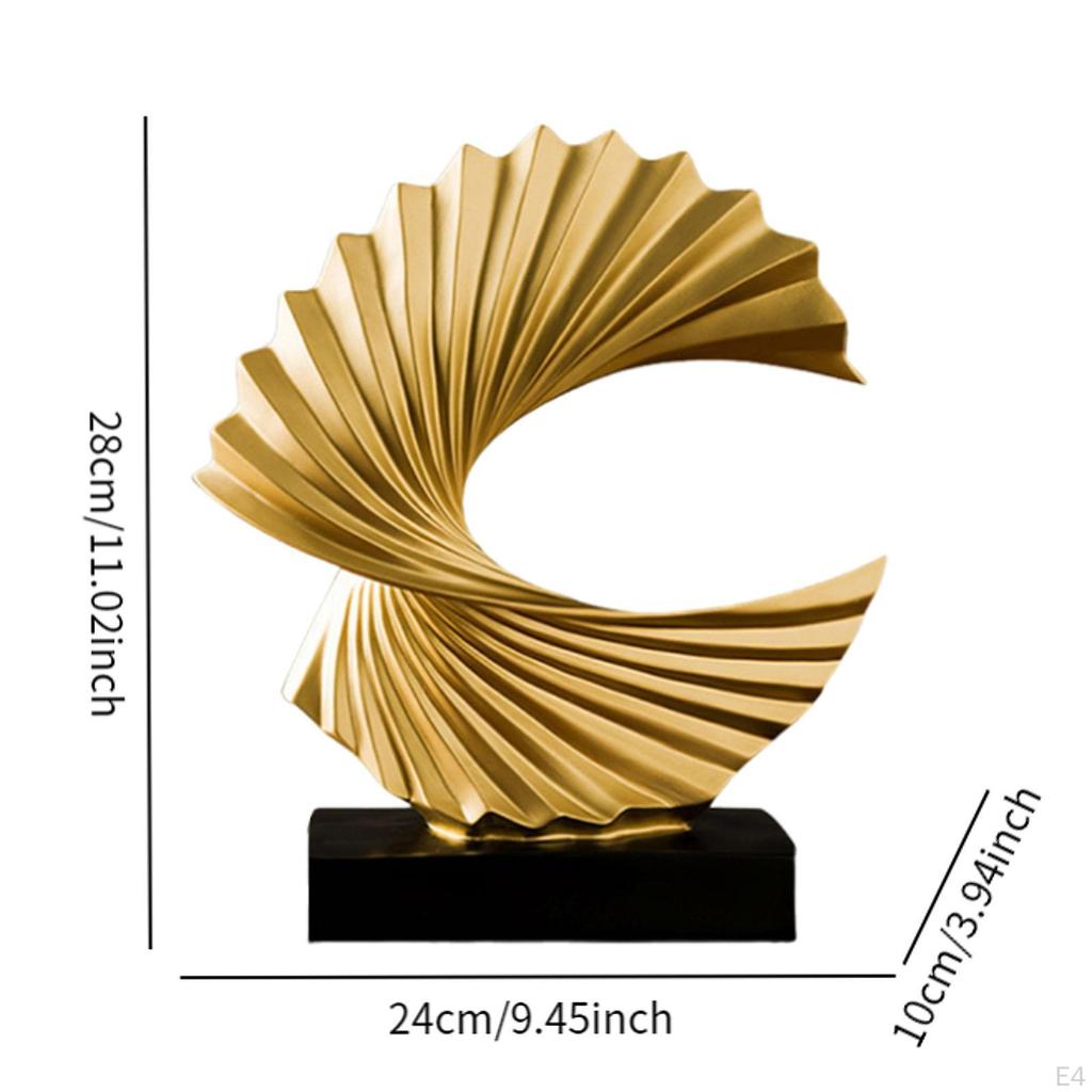 Ocean Wave Statue Abstract Sculpture Craft, Collectible, Centerpiece Creative Resin Figurine Desktop