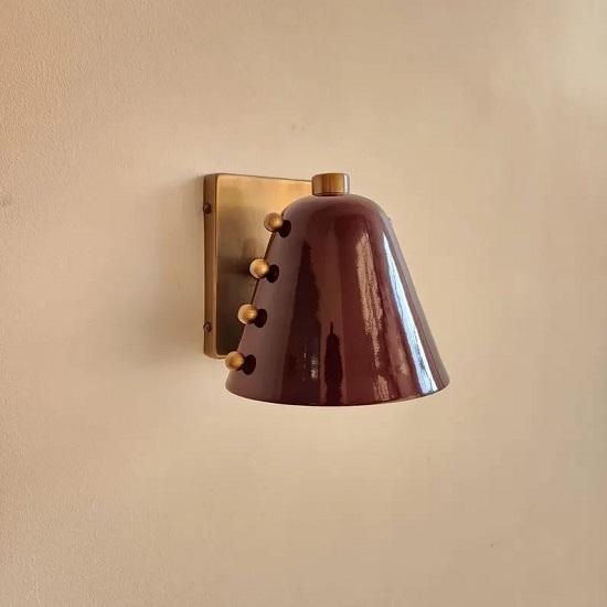 Ручная работа, латунные конические настенные светильники, освещение в стиле mid-century modern