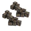 20 PCS 6 Sided Number Dice Set Black Lightweight Impact Resistance 16mm Number Dice for Table Games