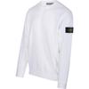 STONE ISLAND Флисовый свитшот с круглым вырезом, окрашенный в готовом виде, белый, мужской, уличная одежда 811562420-V0001