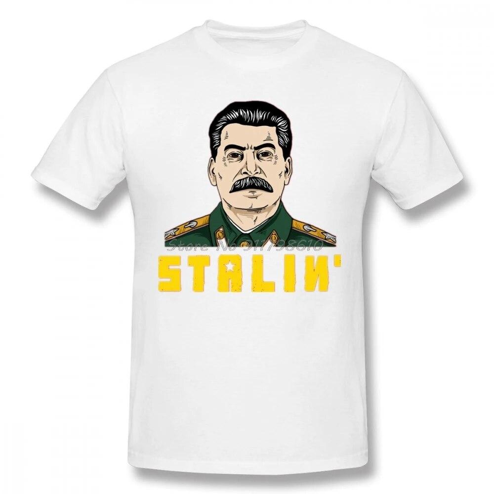 Stalin Cartoon Unisex T Shirt Plus Size O-neck Cotton Custom Short Sleeve T-shirt Unisex Tees Harajuku Streetwear