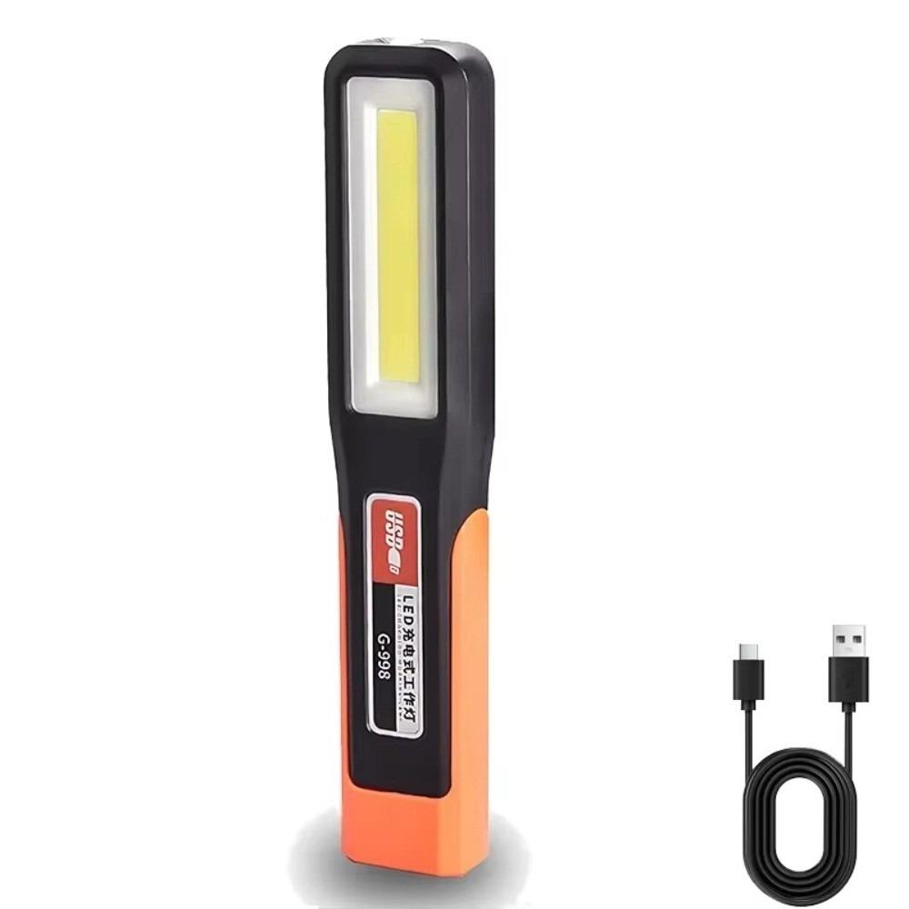 Мощный светодиодный рабочий фонарь с USB-зарядкой, с крючком, магнитом, фонарик на технологии COB, магнитное основание, свет для обслуживания автомобиля