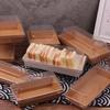 10pcs Rectangular Kraft Paper Box Packaging Sandwich Wrapping Boxes Cake Bread Snack Bakery Packing Box With Plastic Clear Lids