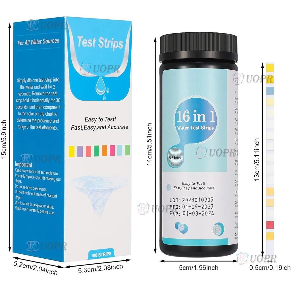 Drinking Water Test Kit with 100 Strips for Well and Drinking Water Testing and Improved Sensitivity for Detecting Low Levels of and Quickly and