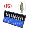10 шт./компл. алмазная дрель для ногтей, фреза для стоматологических алмазных полировок, боры для низкоскоростного прямого наконечника с хвостовиком 2,35 мм CF60