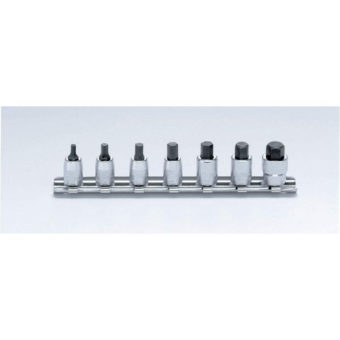 Koken 1/4" (6,35) Набор шестигранных бит на планке, длина 25 мм, 8 штук, RS2010A/8-L25