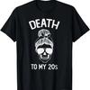 Смерть моим 20-ти годам Смерть 20-летним Подарки для вечеринки 30-летних, Футболка с черепом и скелетом для 30-летних