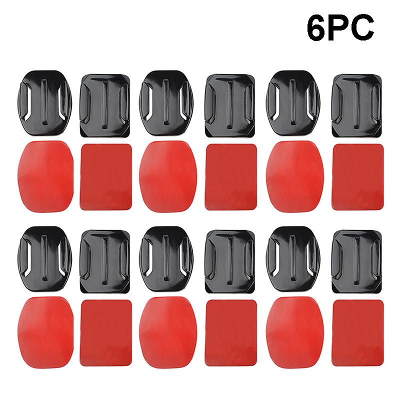 Изогнутые плоские крепления на 3M-скотче Набор креплений-наклеек для GoPro Hero 10 9 8 7 6 6 Xiaomi Yi 4K SJCAM Go Pro Аксессуары для экшн-камеры