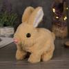 Длинношерстный кролик, электрическая плюшевая игрушка, мягкая плюшевая имитация, маленькая кукла-зверушка, батарейный интерактивный любимый подарок для детей