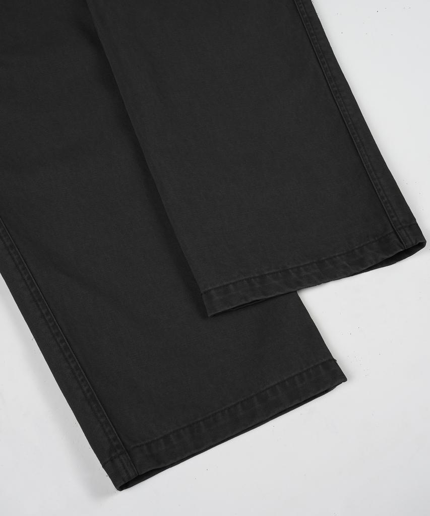 BIRBANTE Хлопковые брюки-чинос с вытачками, подвергшиеся garment-wash - Черный