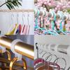 Yorkereynom Hanger Stoppers, Pack of 50, Clothes Drying Hooks, Hanger Catches, Hanger Hooks, Hanger Holders for Clothes Drying Pole, Plastic, 25mm-30m