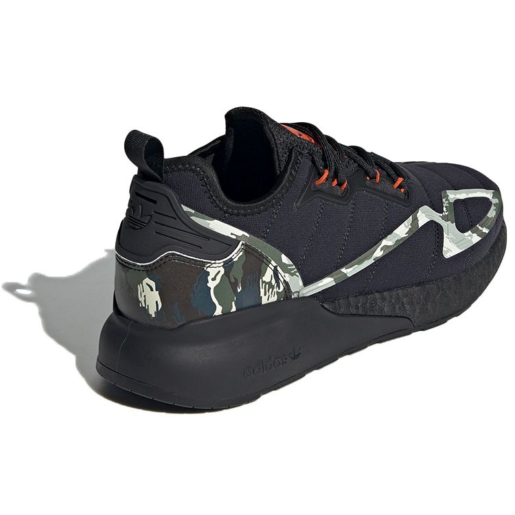 adidas Кроссовки унисекс ZX 2K Boost Black Camo Core-Black Collegiate-Orange GW2328