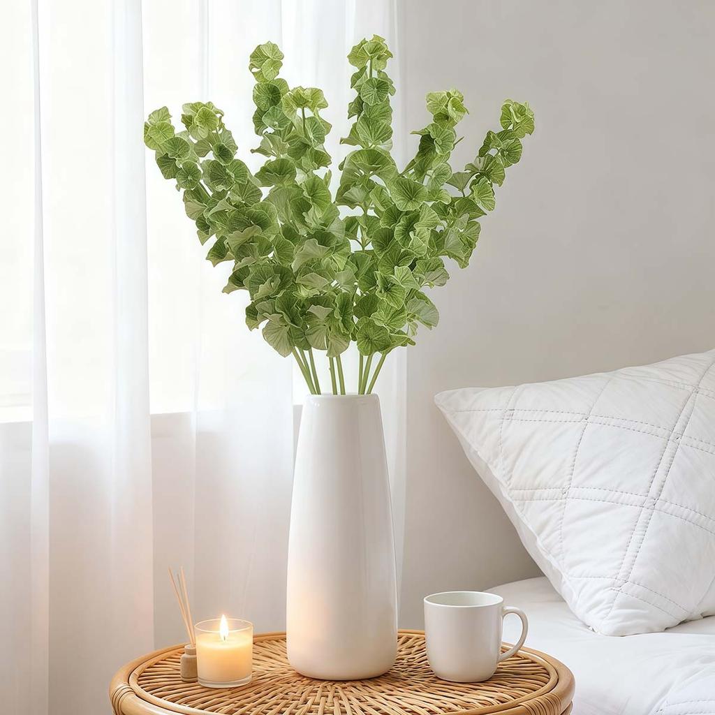 3PCS Simulated Shell Leaf Artificial Flower Bell Grass Flower Bells of Ireland Arrangement Home Office Arrangements Indoor Outdoor Decoration