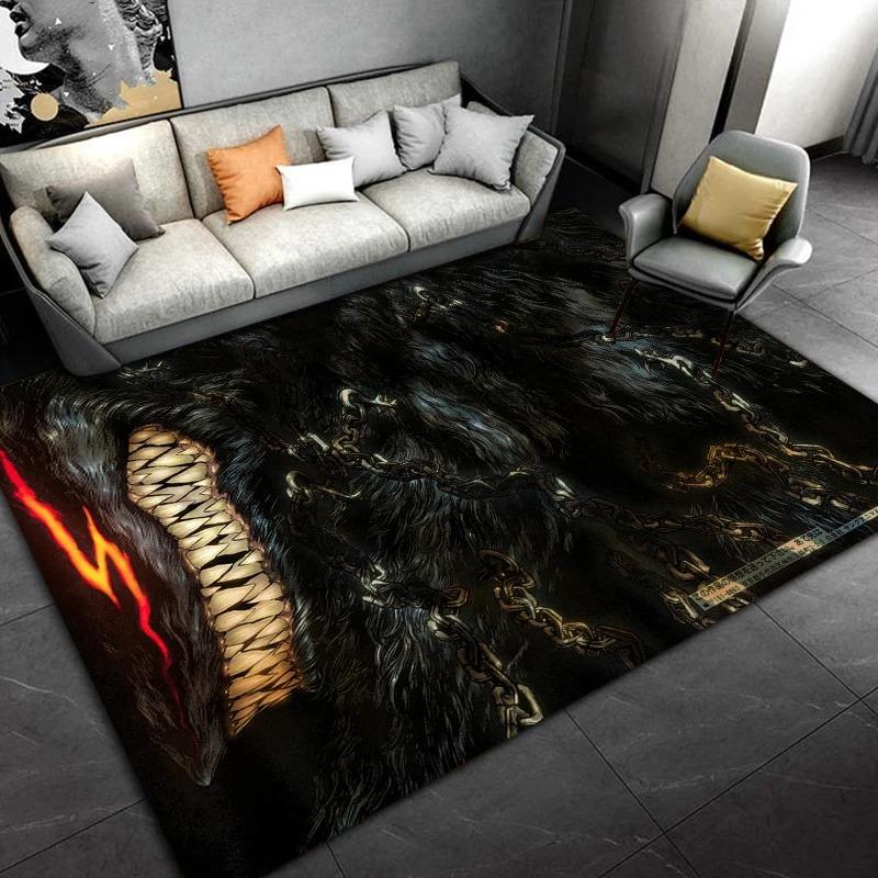 Ковер с японским аниме-паттерном для гостиной, спальни, дивана, кухни, ванной комнаты, придверный коврик, нескользящий коврик для пола, подарок, домашний декор, мягкий ковер