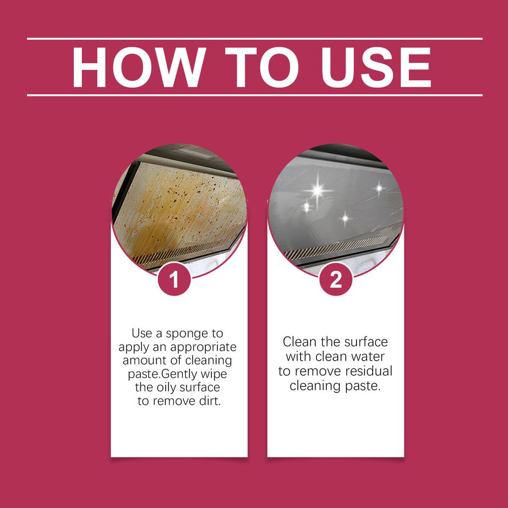 JUE FISH Kitchen Degreasing Cleaning Cream Gentle Multi-Purpose Cleaning Cream Removes Heavy Kitchen Grease Cleaning