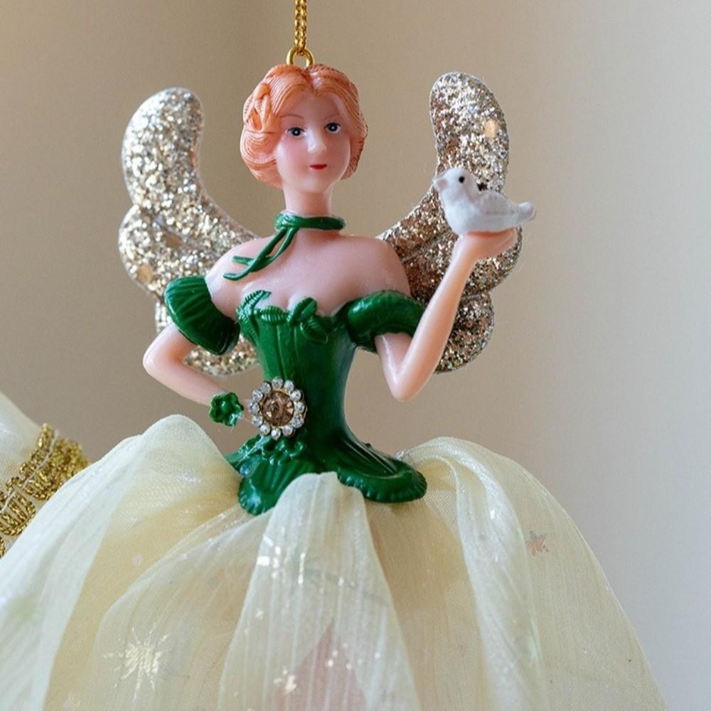 Cute Christmas Ballet Girl Pendant Gauze Skirt Handmade Ballet Princess Hanging Ornament Dance Theme Xmas Girl Decorations