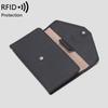 Держатель паспорта Xiangyin RFID: Кожаный дорожный кошелек тройного сложения с отделениями для удостоверения личности и карт