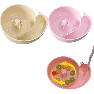 Дуршлаг в форме улитки, портативная овощемойка – чаша для мытья фруктов и овощей 4-в-1 с вращающимся дуршлагом, центрифуга для очистки фруктов